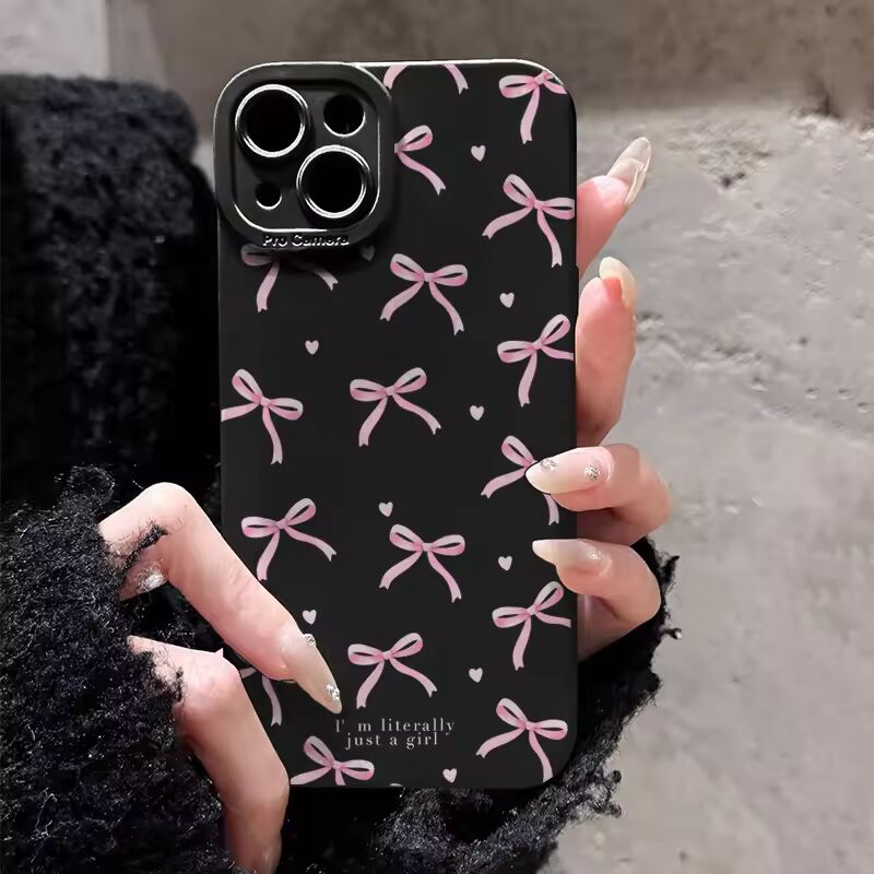 Pink Bow Heart Design Protective Phone Case For Xiaomi Redmi 13 12 14C 13C 12C Redmi Note 14 13 12 Pro Plus 5G 12S 11 10 Cover